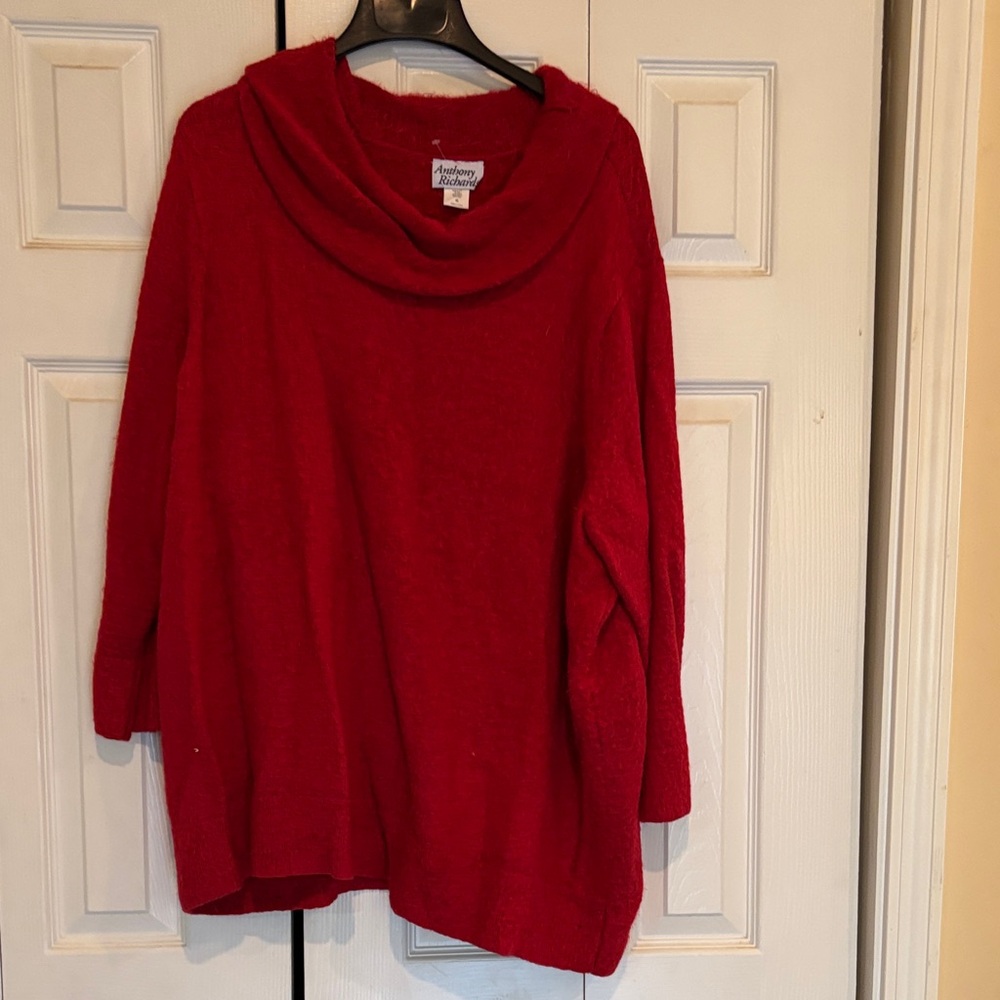 Anthony Richards  Red Cowl Neck Sweater Size 4X